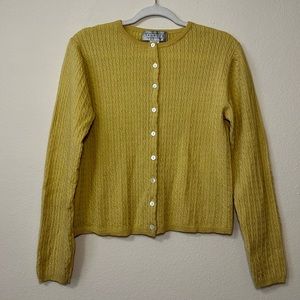 TALBOT’S gold sweater cardigan